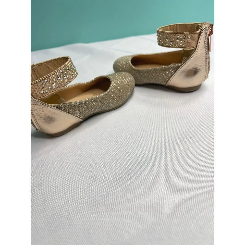 Sparkling‎ Gold Slip-On Shoes by Nine West